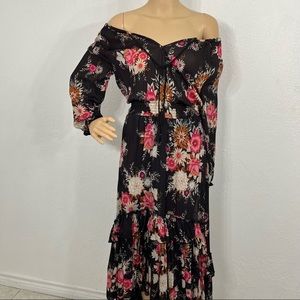 Spell Jagger Black Floral Dress   🖤 Vintage 💗